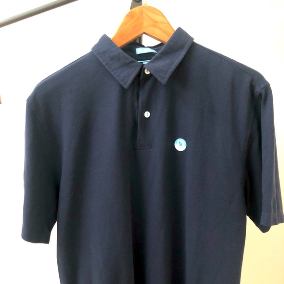 Player 2 Mens Short Sleeve Golf Polo Navy Blue Size Large Perfect condition - Picture 3 of 7